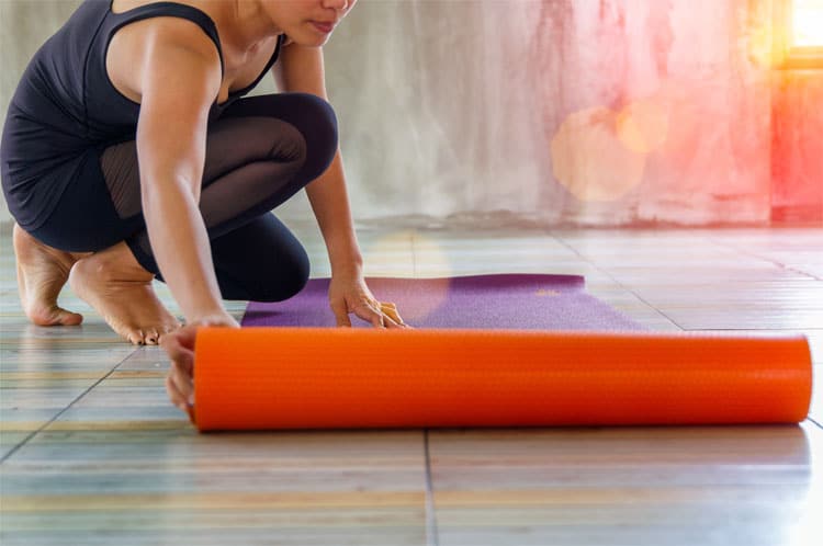 teaching yoga - yoga mat