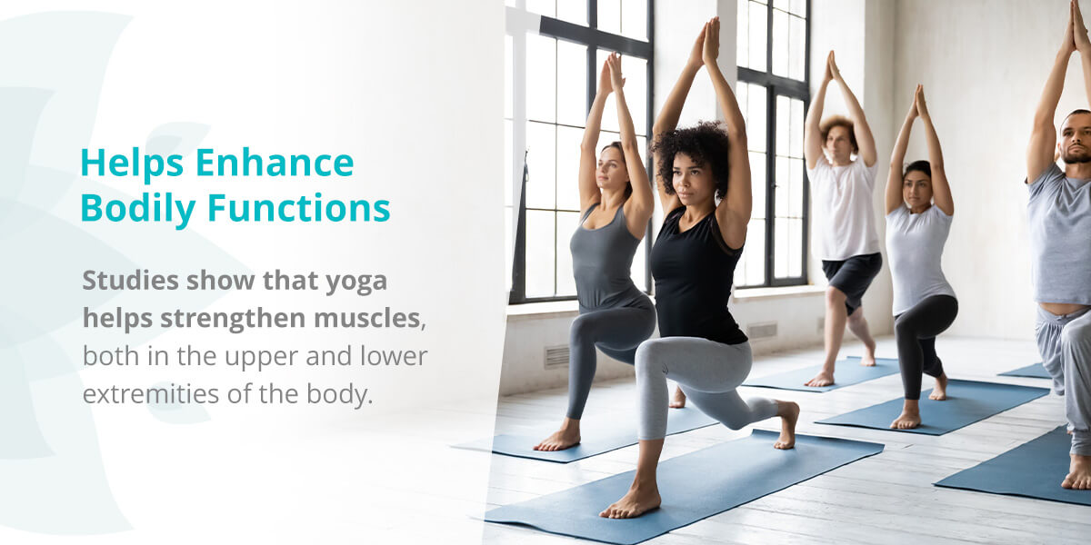 yoga helps enhance bodily functions