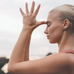 A yogi goes through her qigong taoist yoga asana.